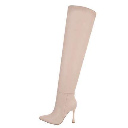 Damen Overknee-Stiefel - nude Gr. 40