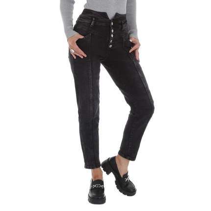 Damen High Waist Jeans von DENIM LIFE - black