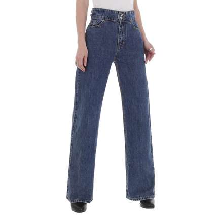 Damen High Waist Jeans von Laulia - blue