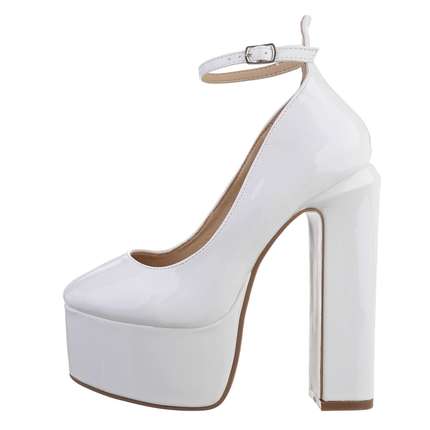 Damen High-Heel Pumps - white Gr. 37
