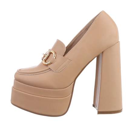 Damen High-Heel Pumps - apricot Gr. 38