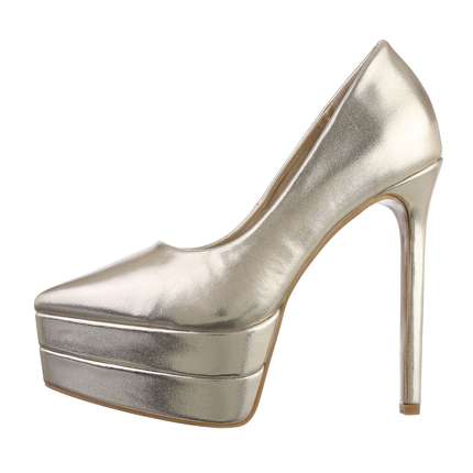 Damen High-Heel Pumps - gold Gr. 36