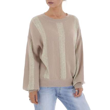 Damen Strickpullover von White ICY Gr. One Size - beige