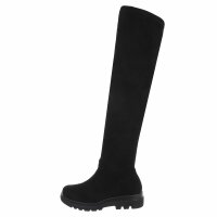 Damen Overknee-Stiefel - black