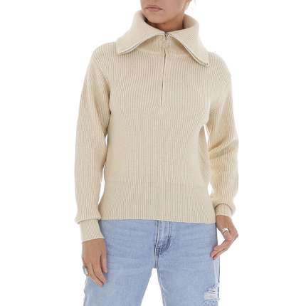 Damen Strickpullover von White ICY Gr. One Size - beige