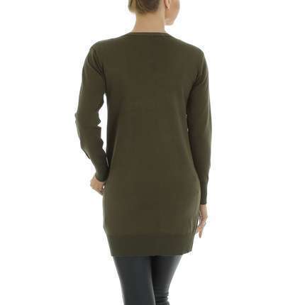 Damen Longpullover von White ICY Gr. One Size - armygreen