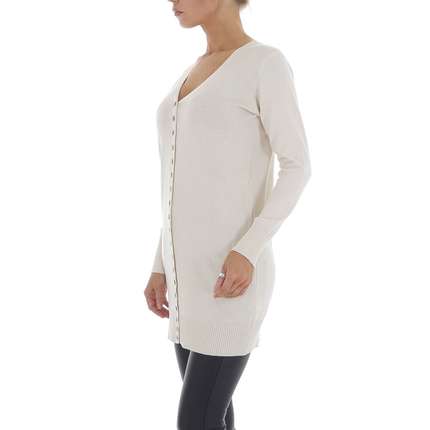 Damen Longpullover von White ICY Gr. One Size - beige