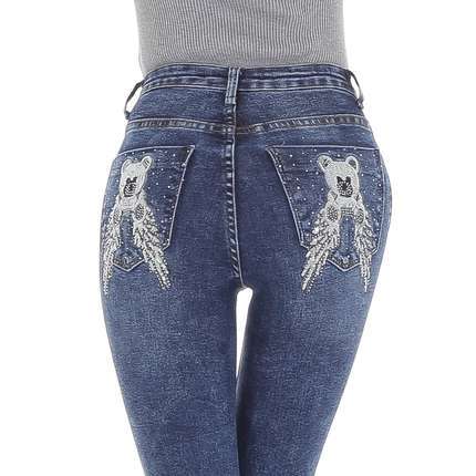 Damen High Waist Jeans von DENIM LIFE Gr. XS/34 - blue