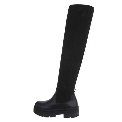 Damen Overknee-Stiefel - black