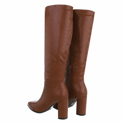 Damen High-Heel Stiefel - camel
