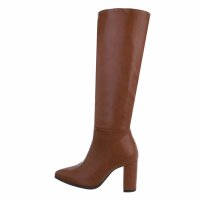 Damen High-Heel Stiefel - camel
