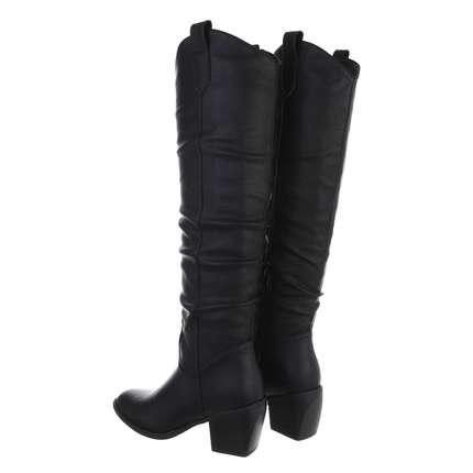 Damen Overknee-Stiefel - black