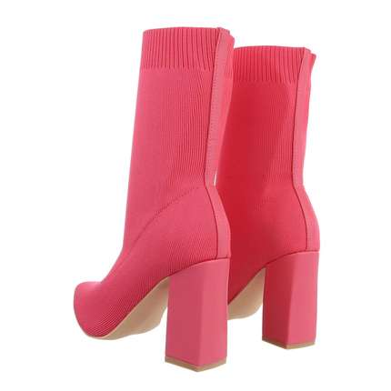 Damen High-Heel Stiefeletten - pink