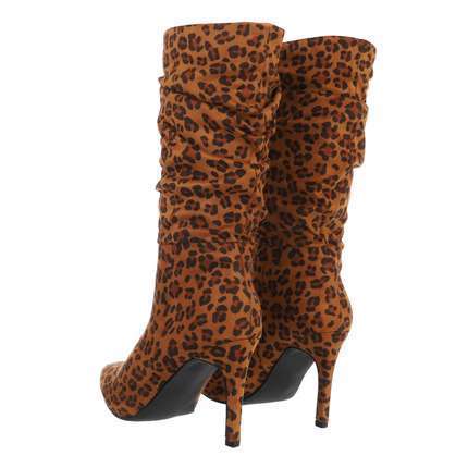 Damen High-Heel Stiefeletten - leopard