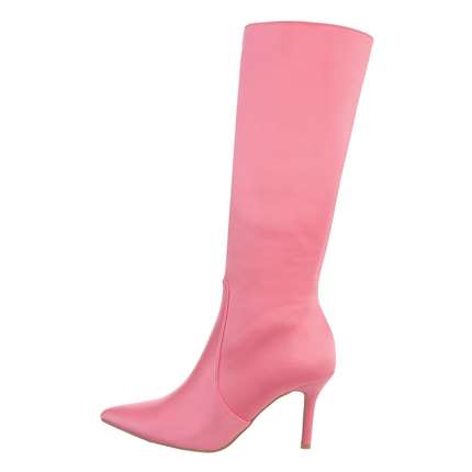 Damen High-Heel Stiefel - pink Gr. 37