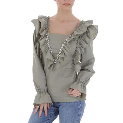 Damen Bluse von Emma & Ashley - armygreen