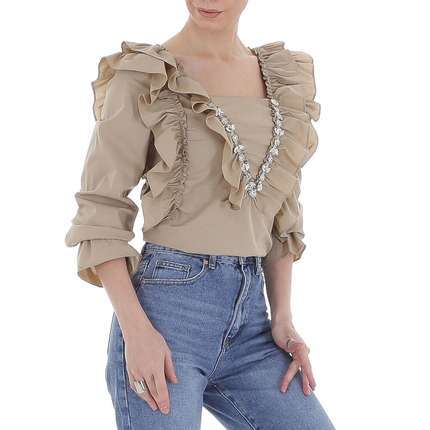 Damen Bluse von Emma & Ashley - khaki