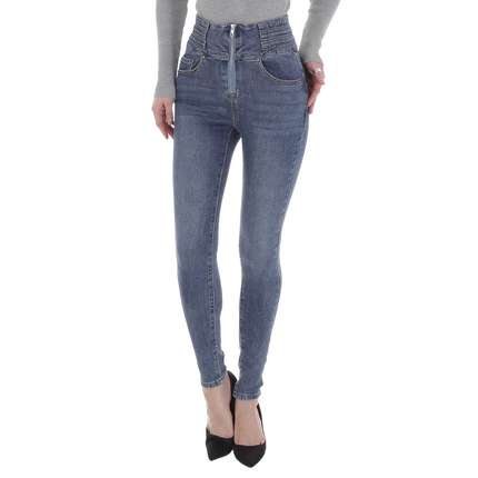 Damen High Waist Jeans von Laulia - blue