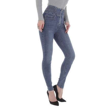 Damen High Waist Jeans von Laulia - blue