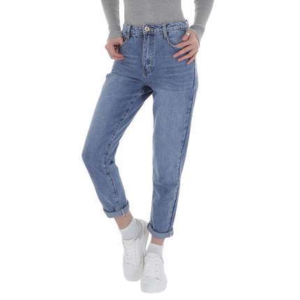 Damen High Waist Jeans von Laulia - blue