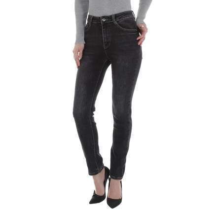 Damen High Waist Jeans von Laulia - black