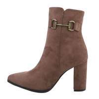 Damen High-Heel Stiefeletten - khaki