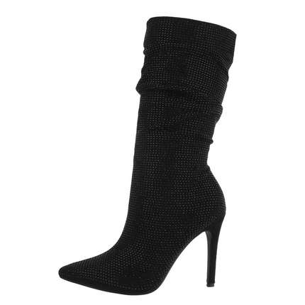 Damen High-Heel Stiefeletten - black