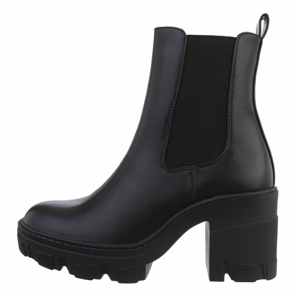 Damen High-Heel Stiefeletten - black