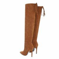 Damen Overknee-Stiefel - camel