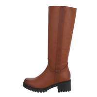 Damen High-Heel Stiefel - camel