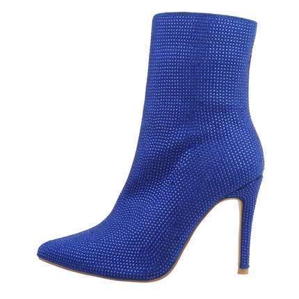 Damen High-Heel Stiefeletten - blue