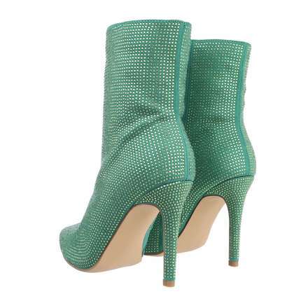 Damen High-Heel Stiefeletten - green