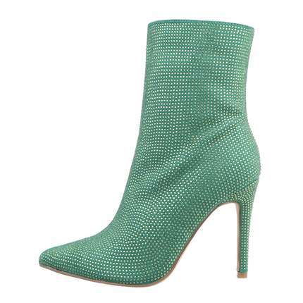 Damen High-Heel Stiefeletten - green Gr. 36