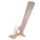 Damen Overknee-Stiefel - beige