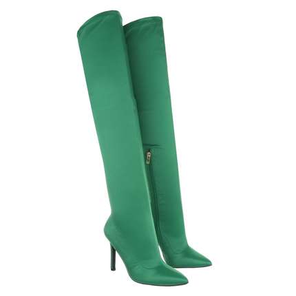 Damen Overknee-Stiefel - green