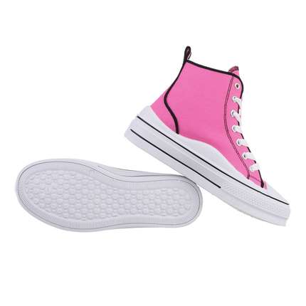 Damen High-Sneakers - fushia