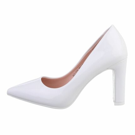 Damen High-Heel Pumps - white Gr. 38