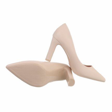 Damen High-Heel Pumps - beige