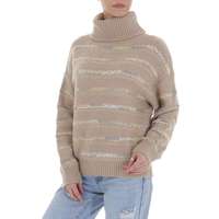 Damen Strickpullover von White ICY Gr. One Size - taupe