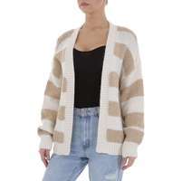 Damen Strickjacke von White ICY Gr. One Size - beige