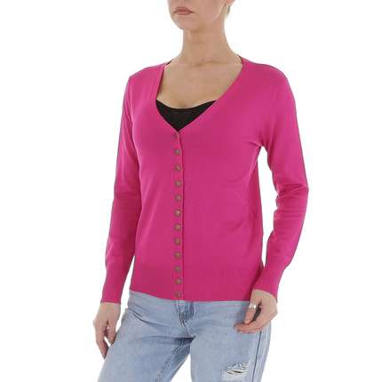 Damen Strickjacke von White ICY Gr. One Size - fuschia