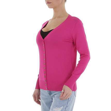 Damen Strickjacke von White ICY Gr. One Size - fuschia