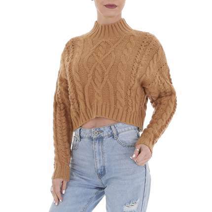 Damen Strickpullover von White ICY Gr. One Size - camel