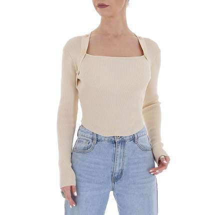 Damen Strickpullover von White ICY - beige