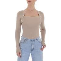 Damen Strickpullover von White ICY - taupe