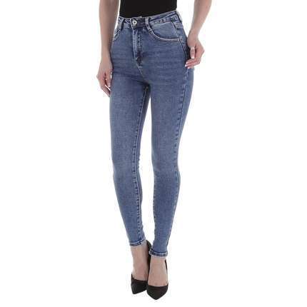 Damen High Waist Jeans von Laulia - blue