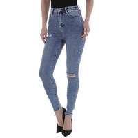 Damen High Waist Jeans von Laulia - blue