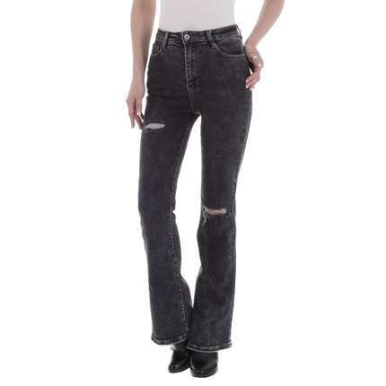 Damen Bootcut Jeans von Laulia - black