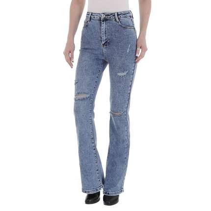 Damen Bootcut Jeans von Laulia - blue