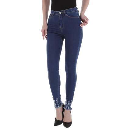 Damen High Waist Jeans von Laulia - blue